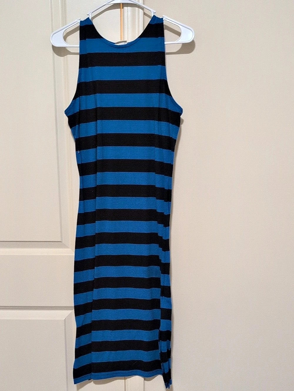 a new day Striped Midi Dress in Blue & Navy Size Small